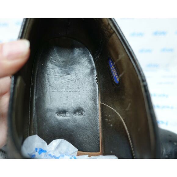 VTG The Hanover Shoe black men's 11 M wingtip dress shoes - Picture 7 of 10